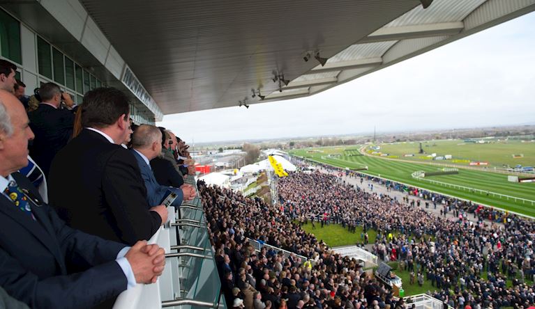 The view from the Princess Royal Stand at Aintree Racecourse