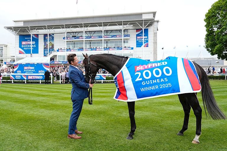 THIRD WIN IN FOUR YEARS IN BETFRED 2000 GUINEAS FOR GODOLPHIN AND CHARLIE APPLEBY AS RULING COURT LA