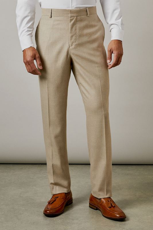 Burton - Neutral Textured Slim Fit Suit Trousers.jpg