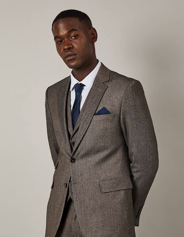 V1_Burton Light Brown Tweed Look Herringbone Tailored Jacket (1).jpg