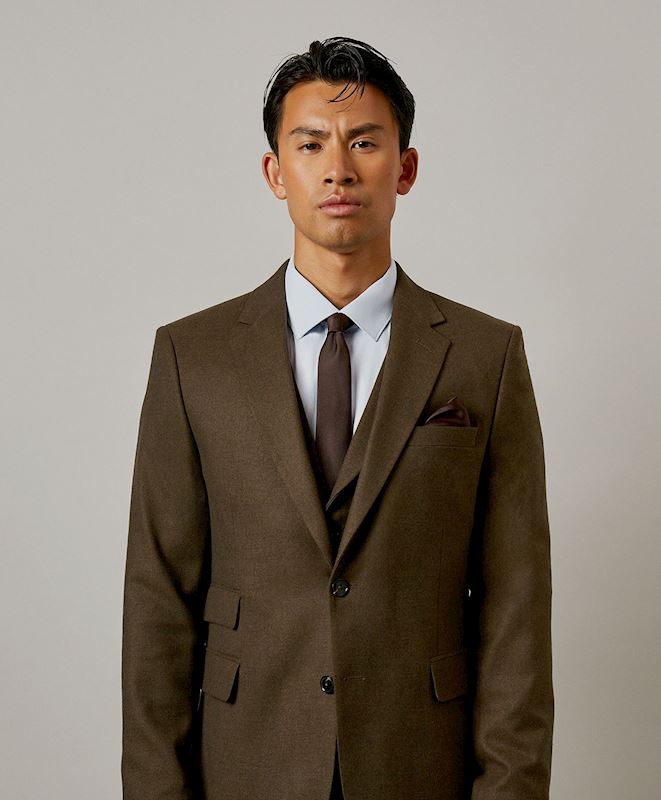V2_Burton Khaki Tweed Look Tailored Fit Suit Jacket.jpg