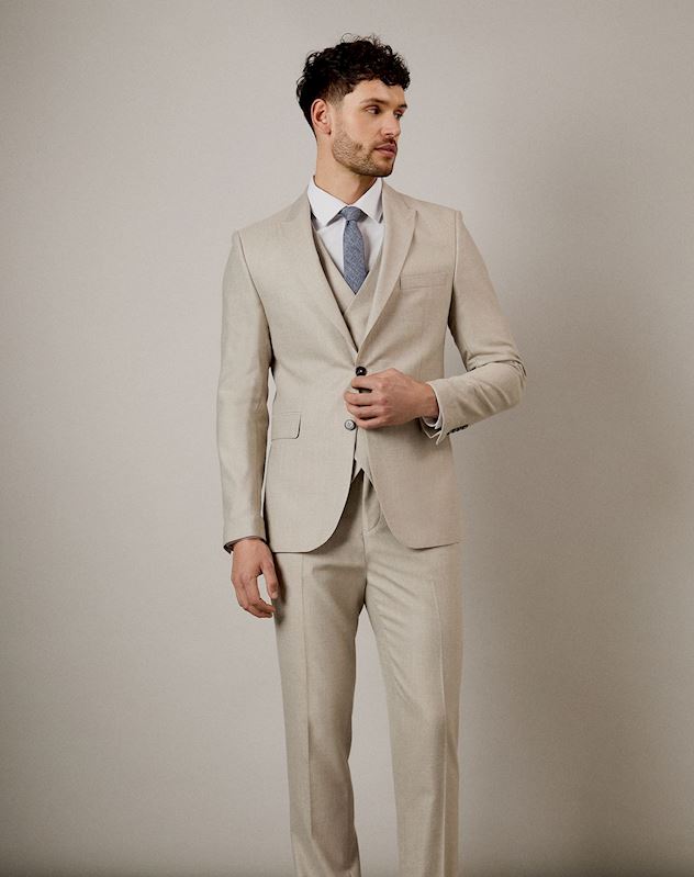 v2_Burton Pale Grey Textured Slim Fit Suit Trouser.jpg