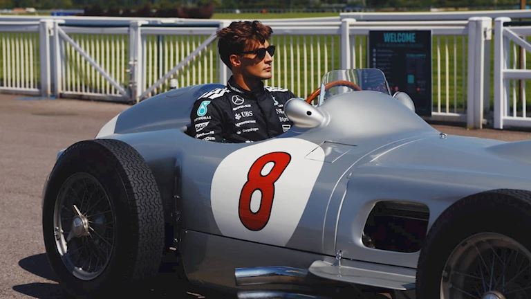 A Stirling Return: Russell Reignites Aintree Glory in iconic Mercedes W196