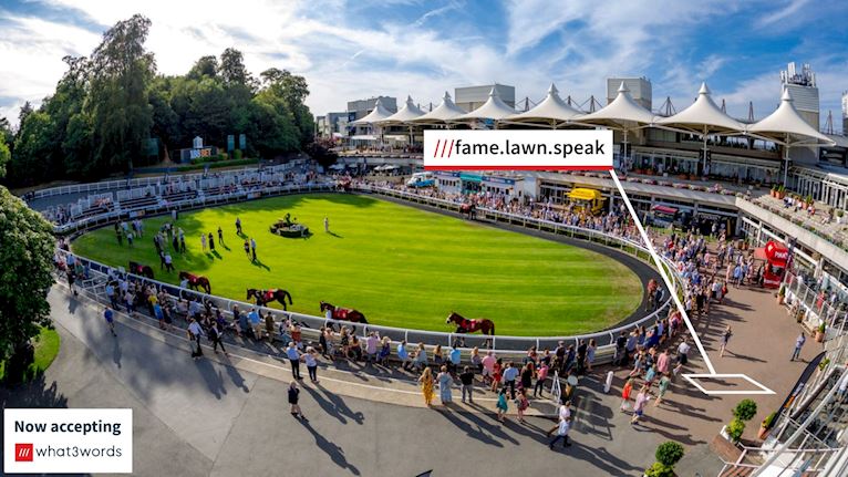 What3Words at Sandown Park Racecourse