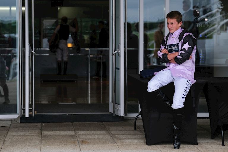 Tom Marquand outside Weighing Room.JPG