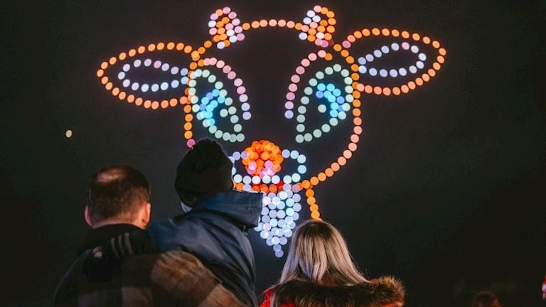 Rudolph the Red-Nosed Reindeer: Drone Light Show
